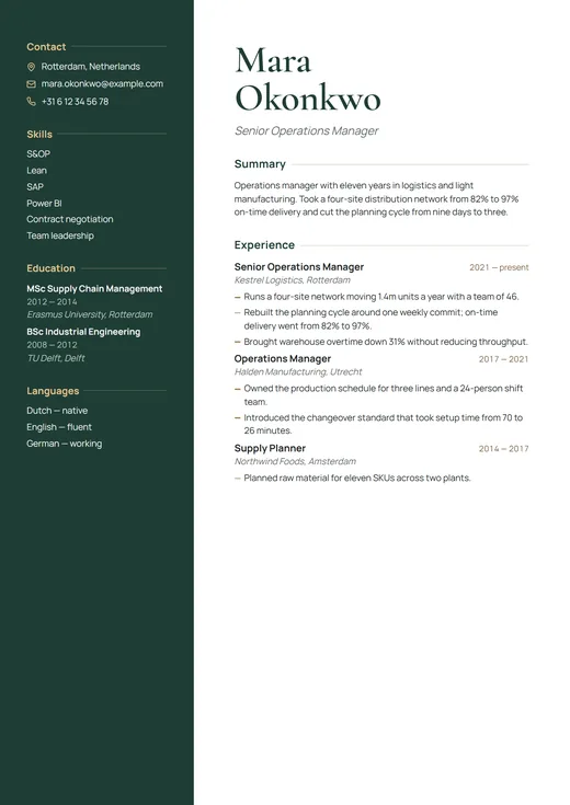 The Atelier resume template