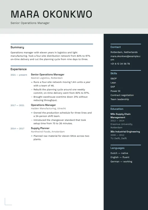The Gallery resume template